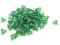 100 10mm Green Stackable Triangle Vintage Plastic Beads with Shiny Finish